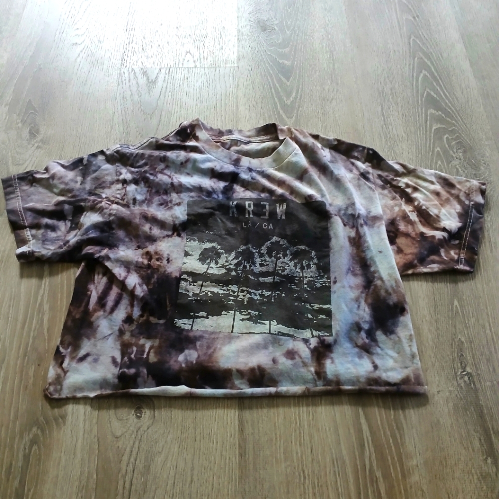 Krew Blue and Gray Tie-Dye Tee